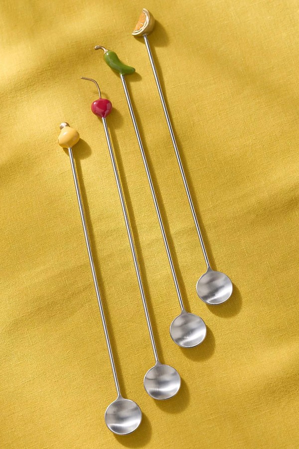 Set Of 4 Garnish Cocktail Spoons from Anthropologie