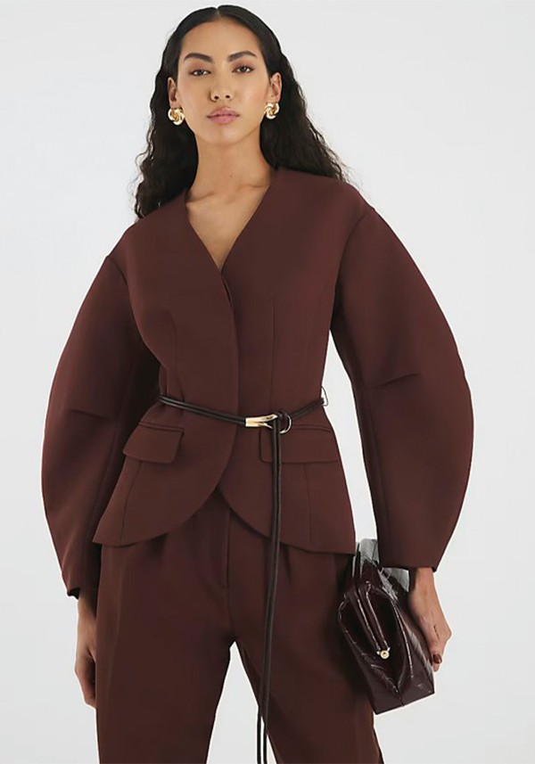 Cocoon Sleeve Belted Blazer