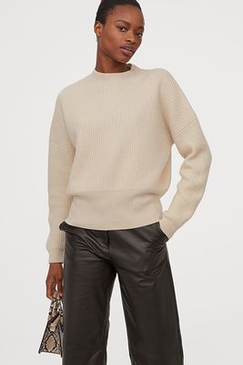Rib Knit Cashmere Jumper from H&M