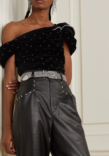 Joia Crystal-Embellished Silver-Tone Belt from Isabel Marant