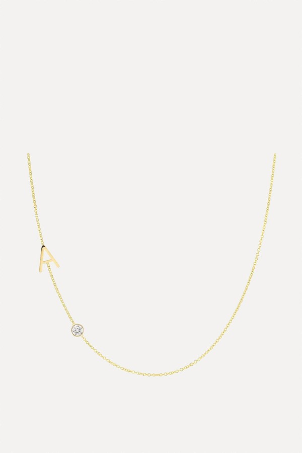 Monogram Necklace With Diamond from Maya Brenner