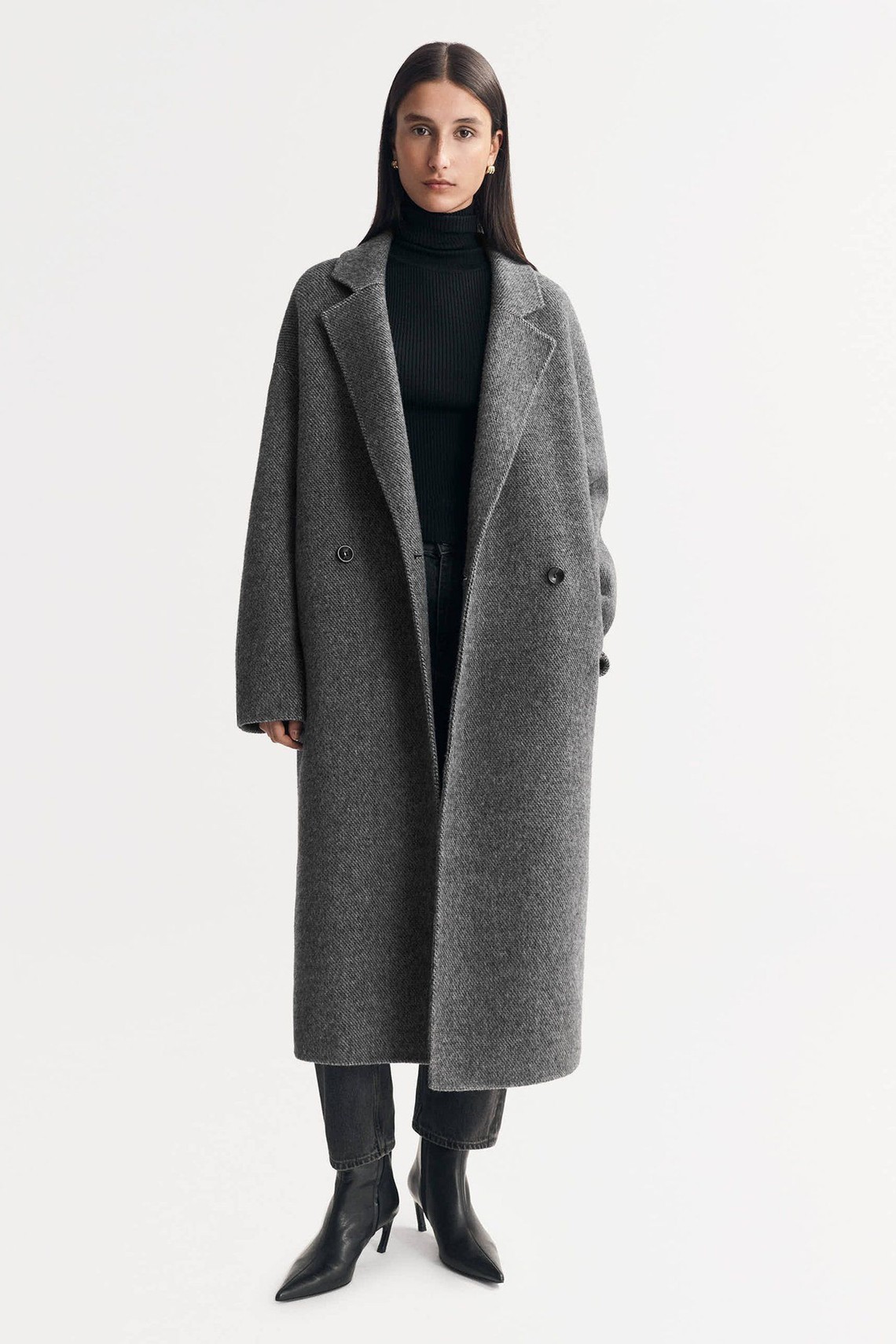 Herringbone Coat from Soft Goat