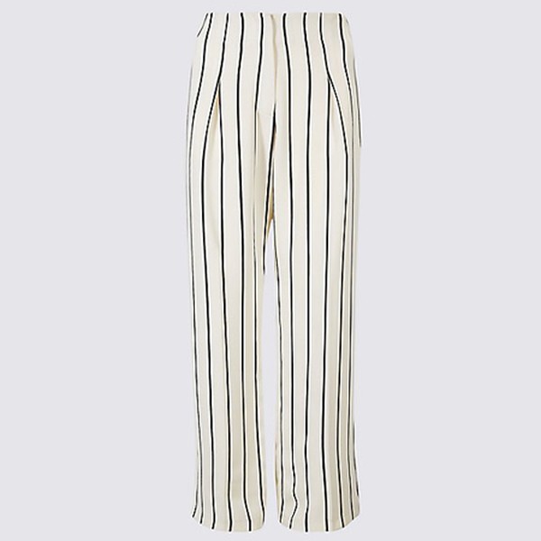 Striped Wide Leg Trousers 