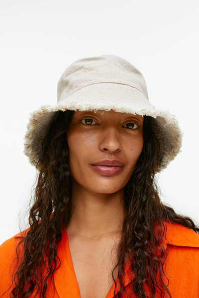 Linen Blend Bucket Hat from ARKET