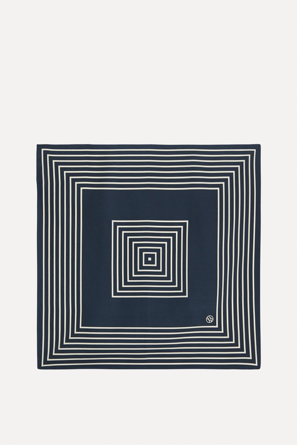 Striped-Print Silk Scarf from LE SCARF