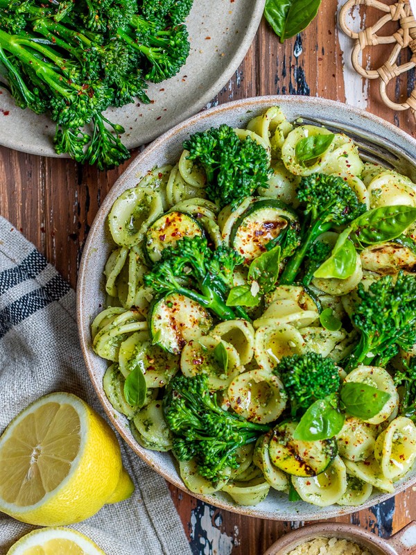 Orecchiette With Pumpkin Seed Pesto & Tenderstem Broccoli