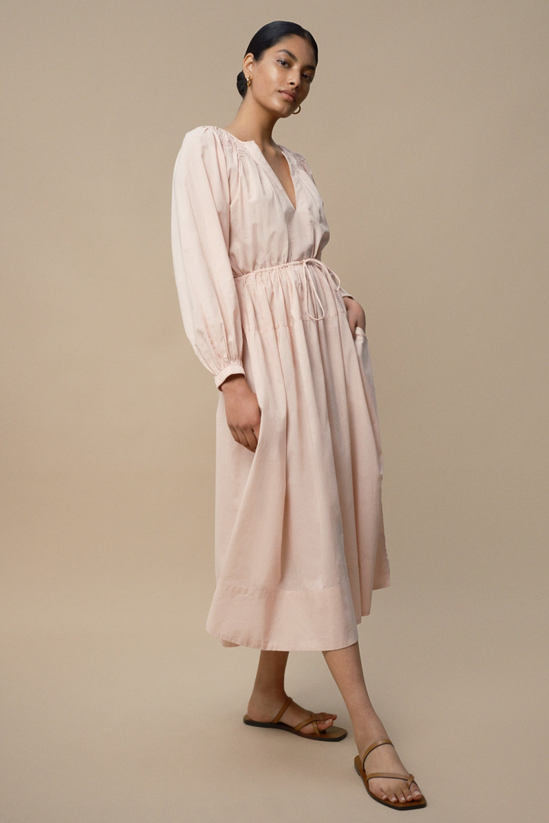 Victorine Blush Cotton Dress