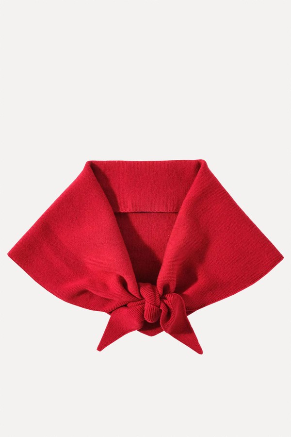 Cotton Blend Triangle Knit Scarf from Mint Velvet