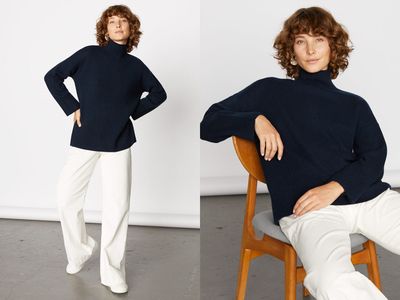 Cashmere Slouchy Turtleneck Jumper, £180