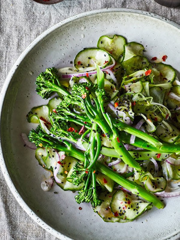 Asian Cucumber & Tenderstem Broccoli Salad