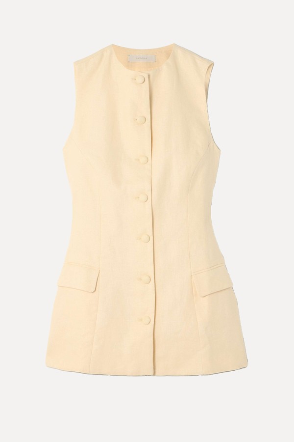 Jane Linen Vest from Faithfull