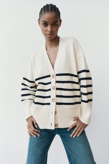 Striped Knit Cardigan