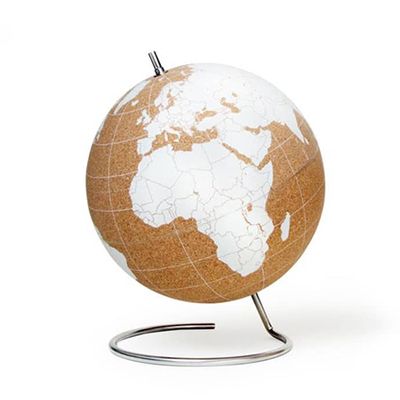 Large White Cork Globe from Suck UK
