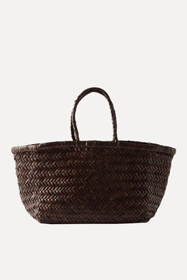 Triple Jump Small Woven-Leather Basket Bag from Dragon Diffusion