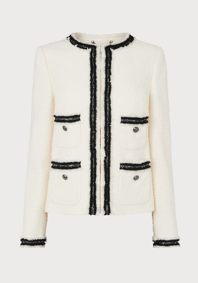 Charlee Cream Tweed Jacket from L.K Bennett