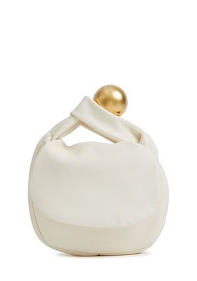 Sphere Small Cream Leather Clutch from Jil Sander