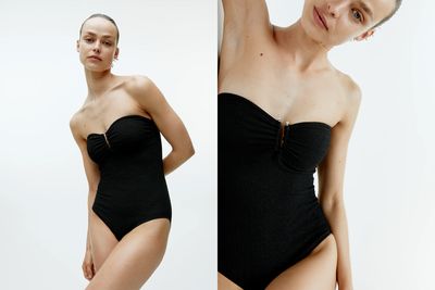 Textured Bandeau Swimsuit, £55