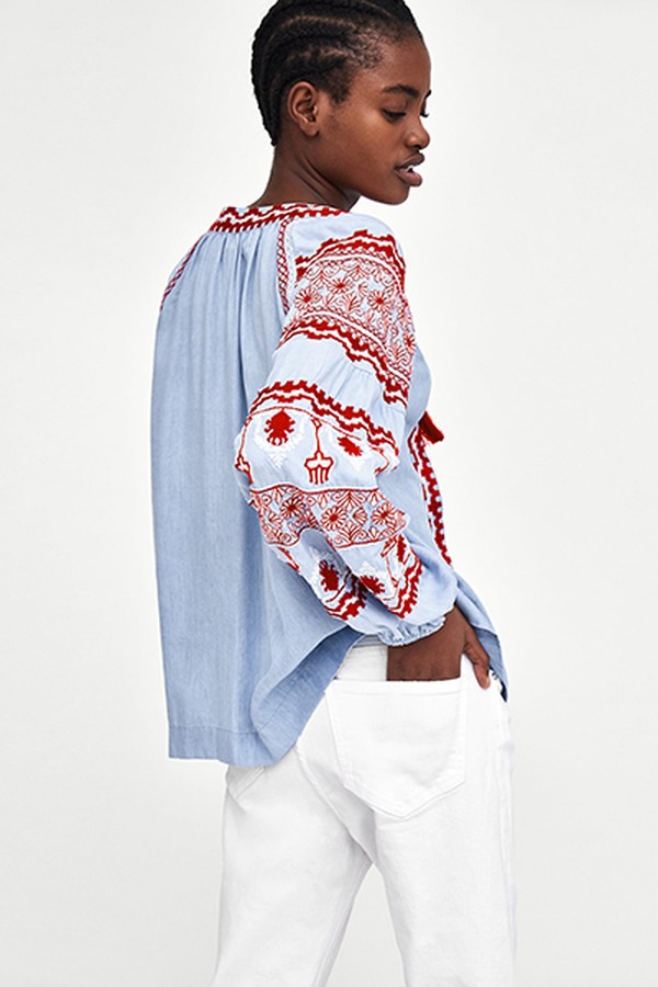 Embroidered Top from Zara