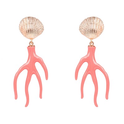 Scallop Shell Ball Drop Earrings from Latelita