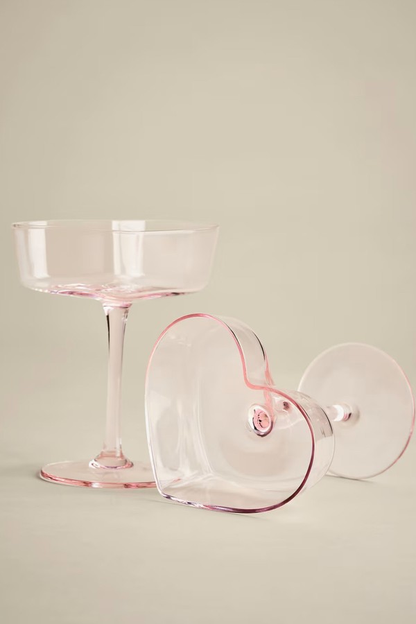 Set of 2 Heart Coupe Glasses from Marks & Spencer