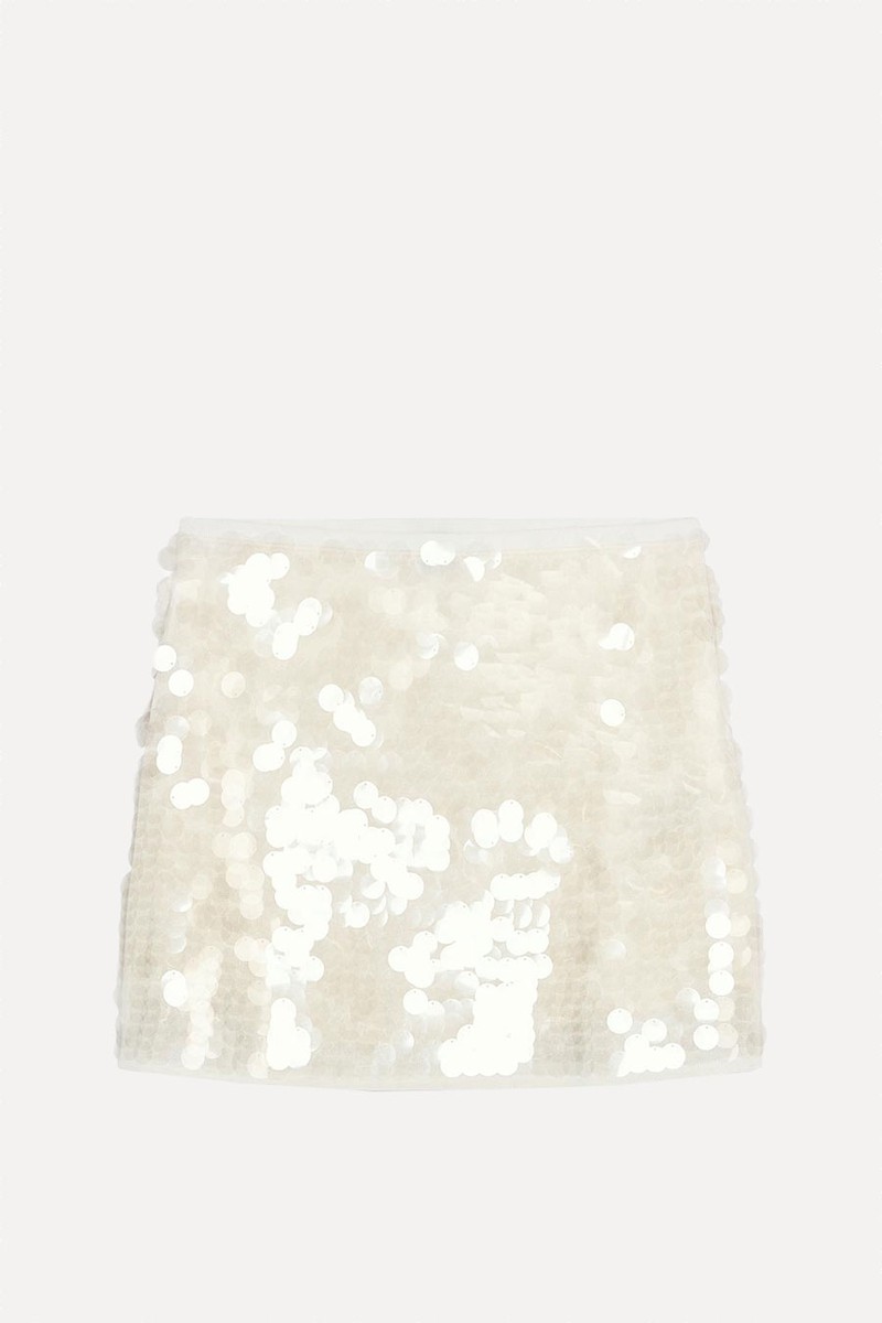 Sequin Knit Mini Skirt from Zara