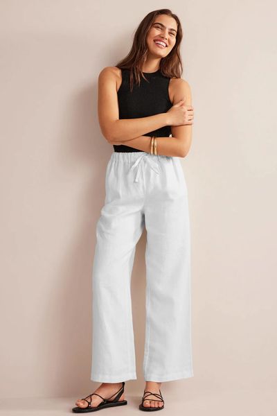 Relaxed Pull-on Linen Trousers