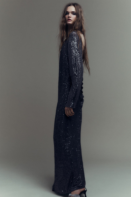 Backless Sequinned Dress  from Zara