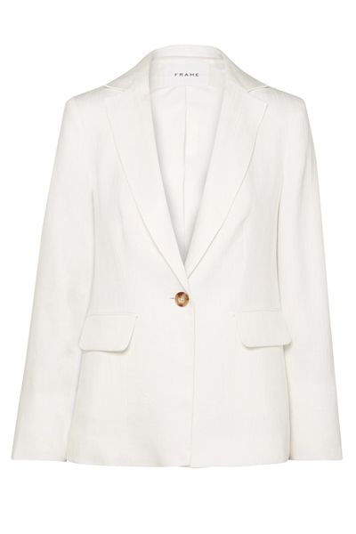 Classic Fine Linen-Blend Blazer from Frame