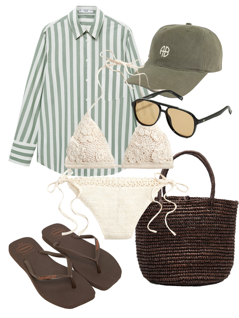 A Look We Love: Boyfriend Shirts & Bikinis