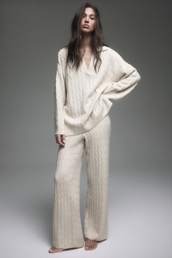 Cable-Knit Trousers  from H&M