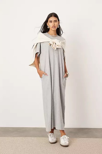 Premium T-Shirt Maxi Dress With Pockets from ASOS