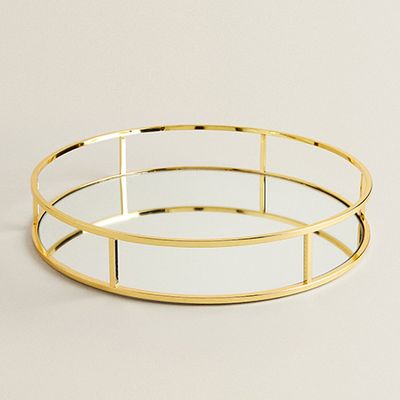 Metal and Mirror Tray