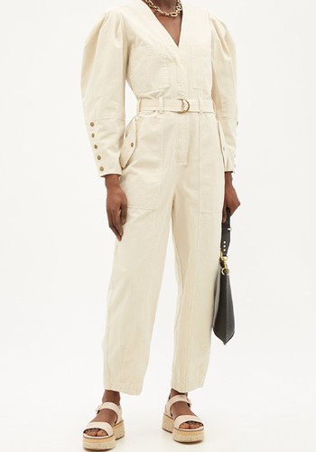 Levi Puff-Sleeve Cotton Jumpsuit from Ulla Johnson