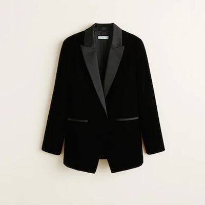 Velvet Suit Blazer from Mango
