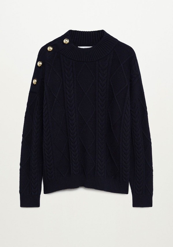 Decorative Button Sweater from Mango
