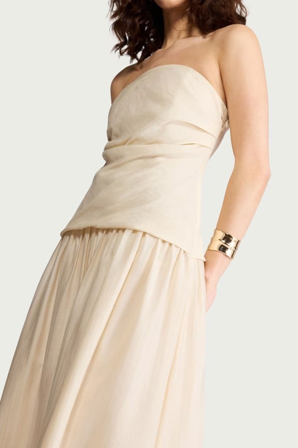 Linen Rich Bandeau Midi Dress from F&F