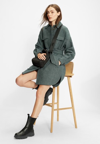 Oversized Belted Shacket