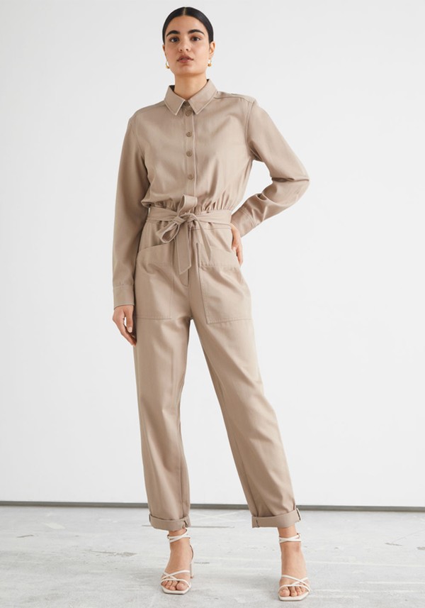 Belted Buttoned Patch Pocket Jumpsuit from & Other Stories