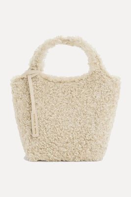 Arlys Furry Tote Bag - Beige from Charles & Keith