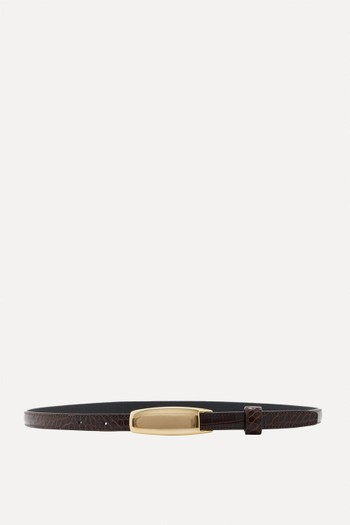 Croc-Effect Leather Belt from Ben Amun