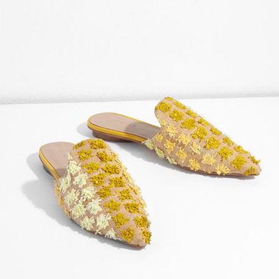 Muhra Raffia Pom Slip Ons from Jigsaw