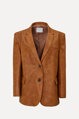 Lui Faux Leather Blazer from Source Unknown 