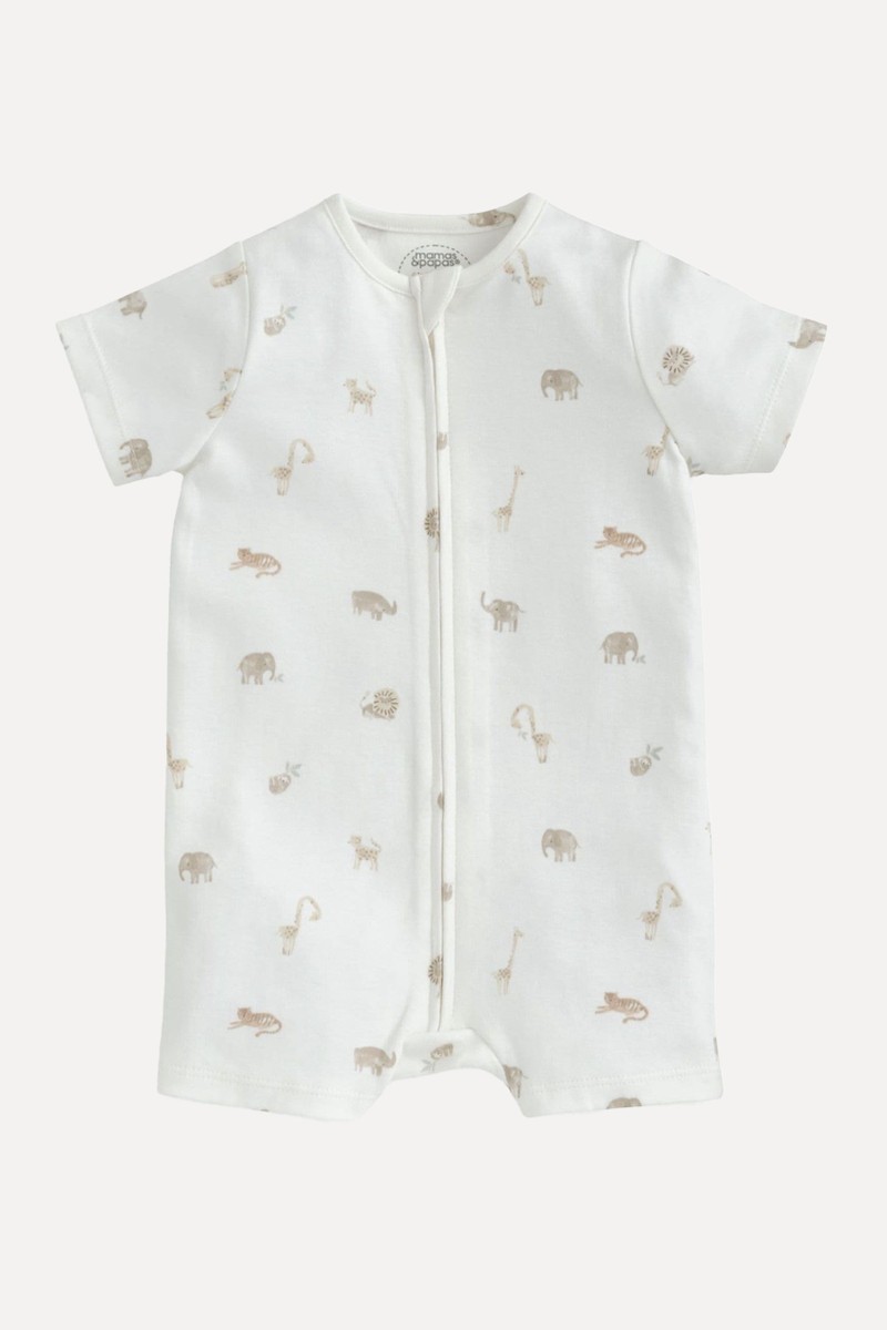 Safari All Over Print Shortie Romper from Mamas & Papas