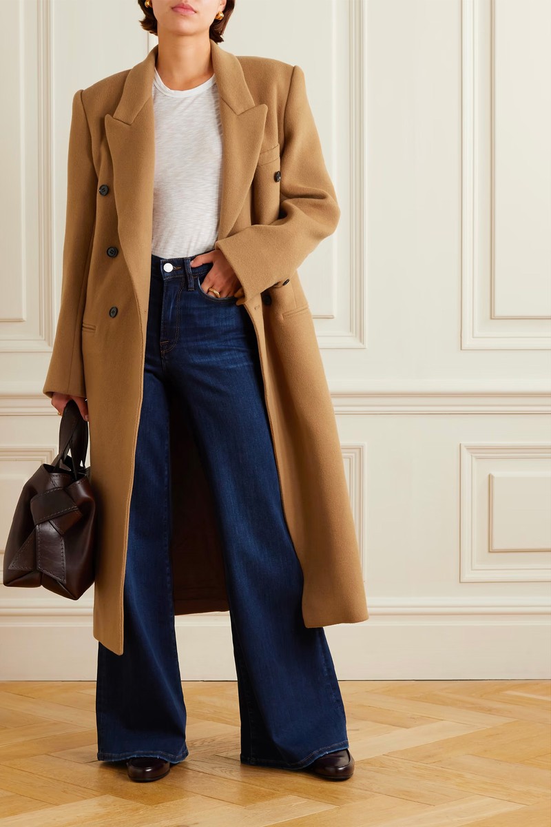 Double-Breasted Wool-Felt Coat from FRAME