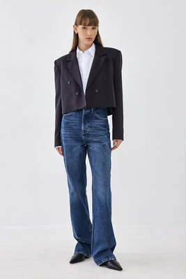High Waisted Wide Leg Denim Jeans from Dé Rococo