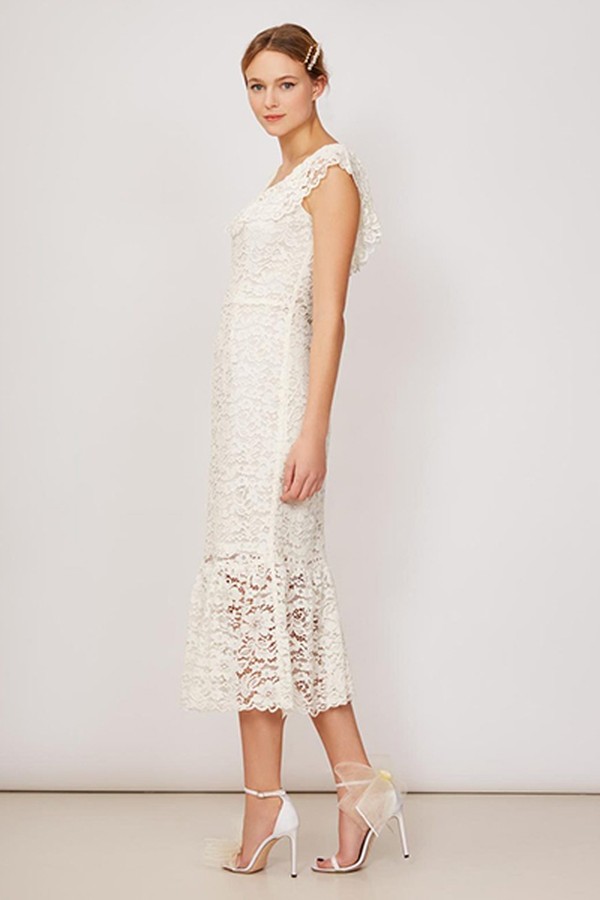 Fontana Ivory Lace Midi Dress by KITRI Studio Fontana Ivory from Kitri