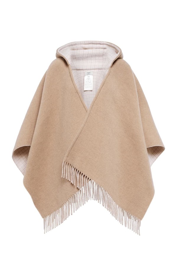 Wool & Cashmere Logo Poncho from Fendi