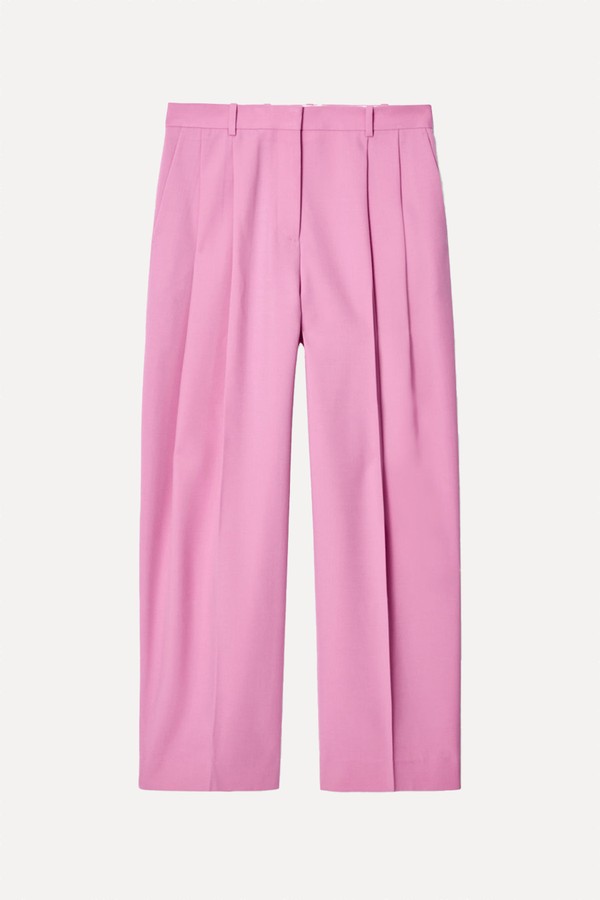 Relaxed Twill Wide-Leg Trousers from COS
