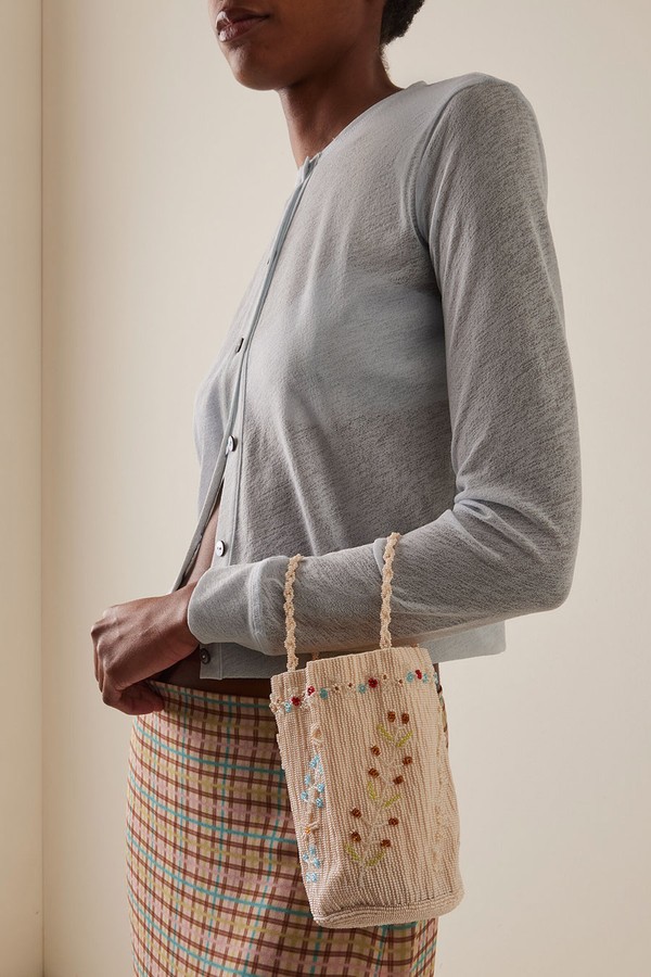 La Isla Floral Beaded Pouch from Pura Utz
