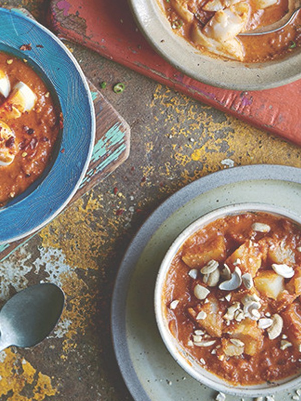 Cashew & Tomato Curry, Four Ways